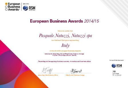 Natuzzi, europeane business award, натуцци, натуззи, элитная итальянская мебель